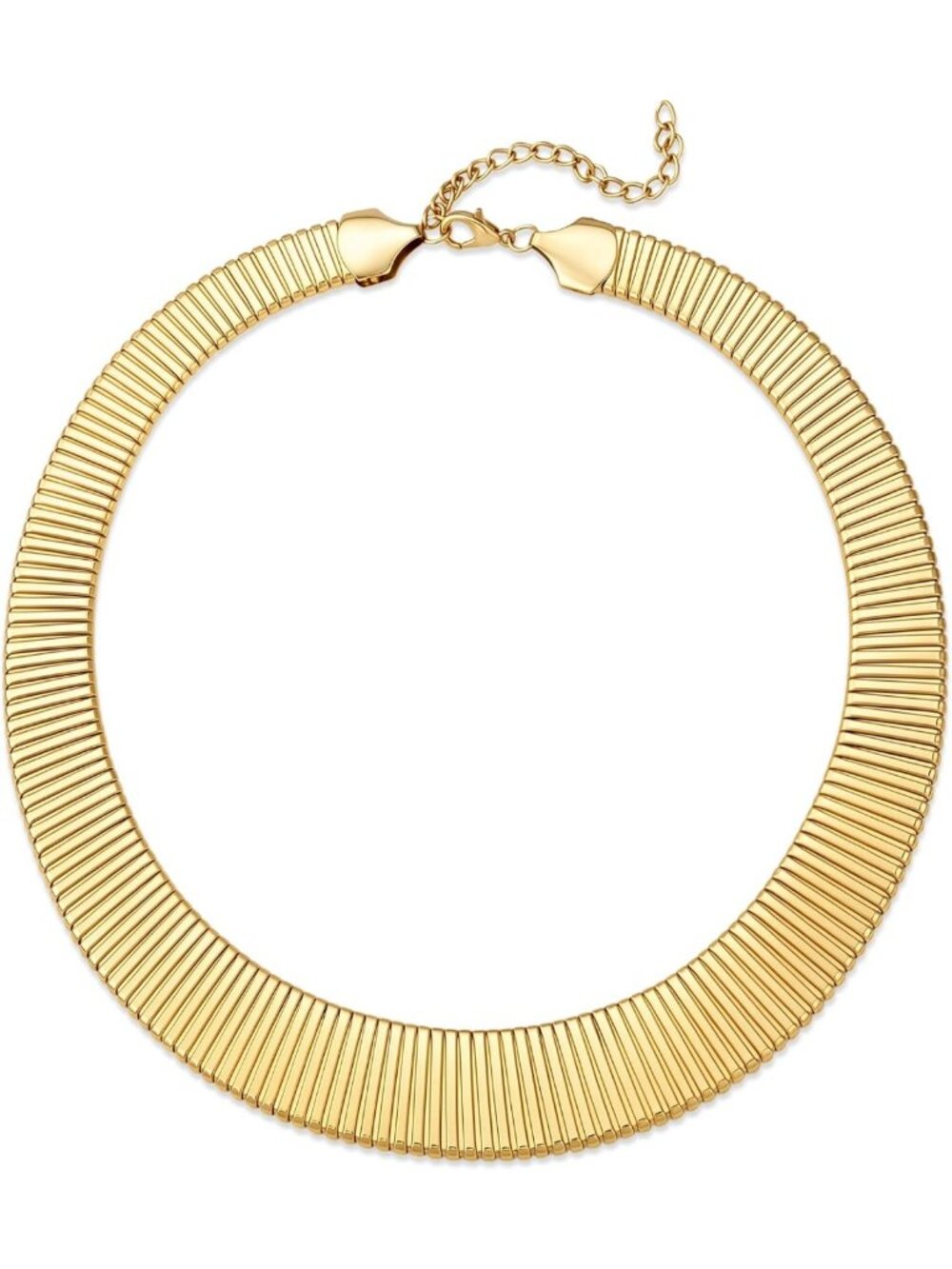Chunky Gold Choker Necklace, Layered Snake Chain, Statement Boho Jewelry Gift